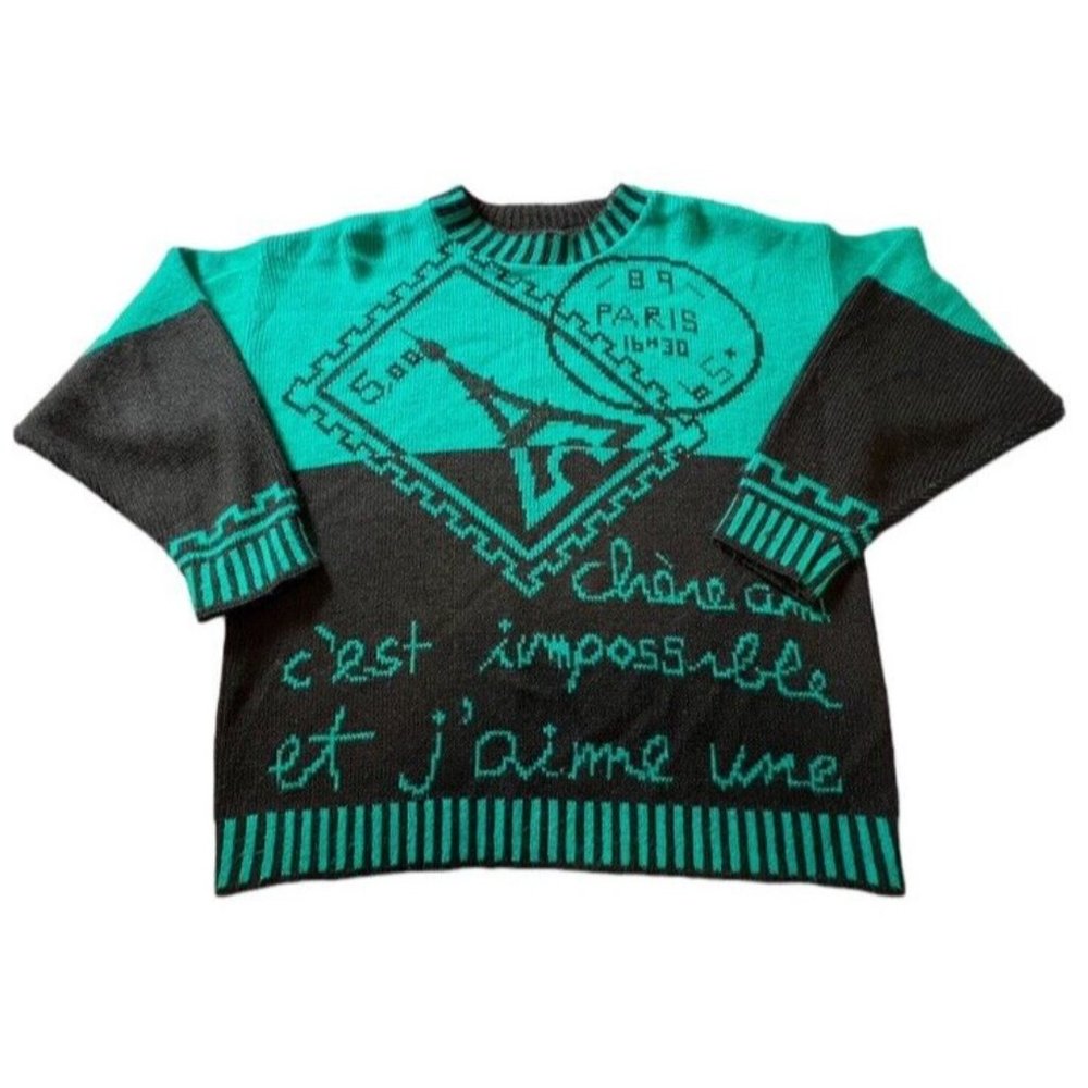 Looking Good Knits Womens Sweater Size L Vintage Multicolor Knit Pullover
